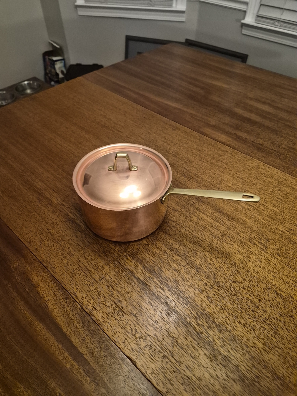Vintage Paul Revere 2 Quart Copper Saucepan with Brass Handle - Premium Cookware
